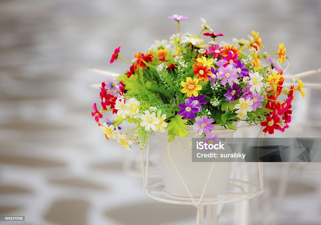 Bright color artificial flowers Colorful artificial flowers made from fabric Artificial Stock Photo