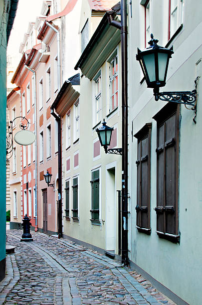 istock Narrow medieval street 159277043