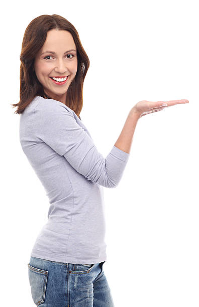 istock Young woman presenting your product 159277613