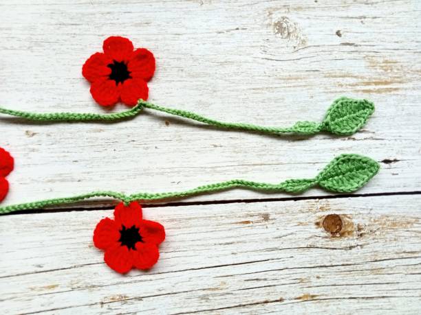 istock Crochet Pattern Fall Autumn Leaves Garland Bunting Handmade Background Texture 1592783418