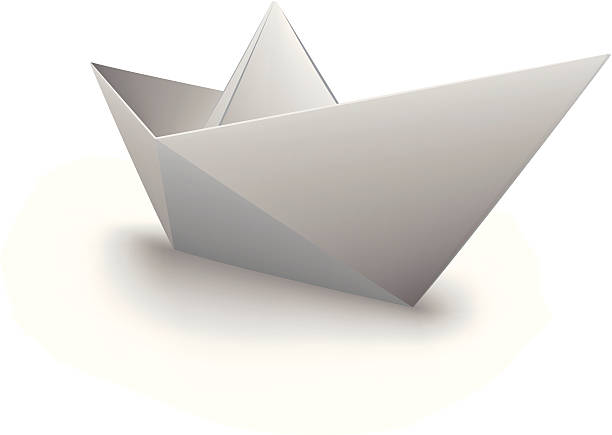 Bекторная иллюстрация Вектор оригами лодки