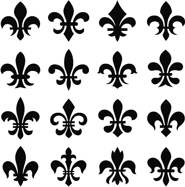 symbol fleur de lis - fleurdelis stock illustrations