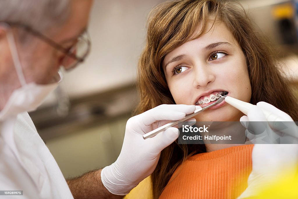 Visita dal dentista - Foto stock royalty-free di Apparecchio ortodontico