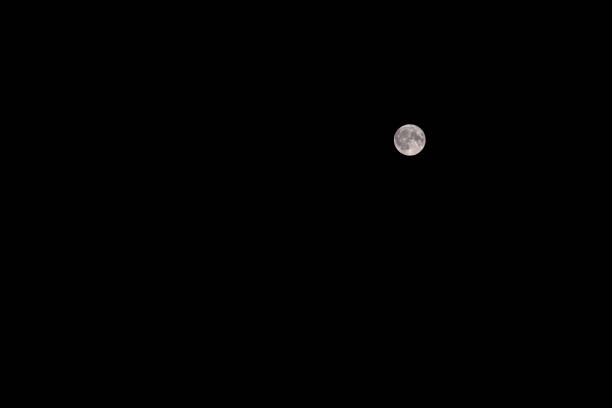 istock A full moon, with patterns and spots, in the night sky 1592876513