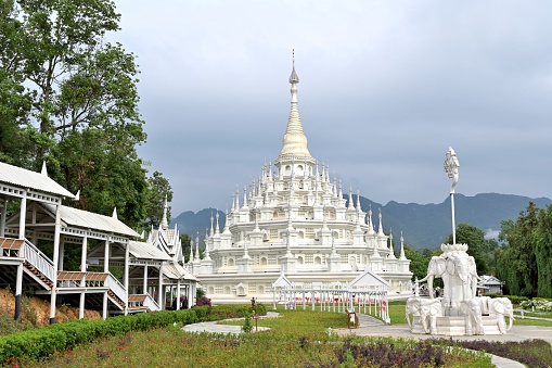 Phra Chedi Klang Nam, Phra Samut Chedi Pak Nam, in Rayong, Thailand, south east asia