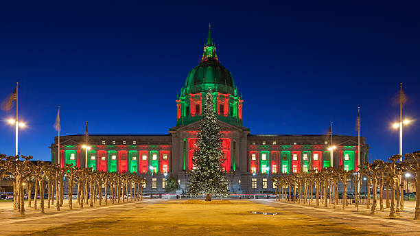 San Francisco City Hall w czasie narodzenia – zdjęcie