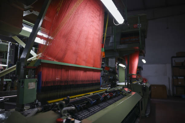 Modern textile factory, chemical and polyester yarn manufacturing,