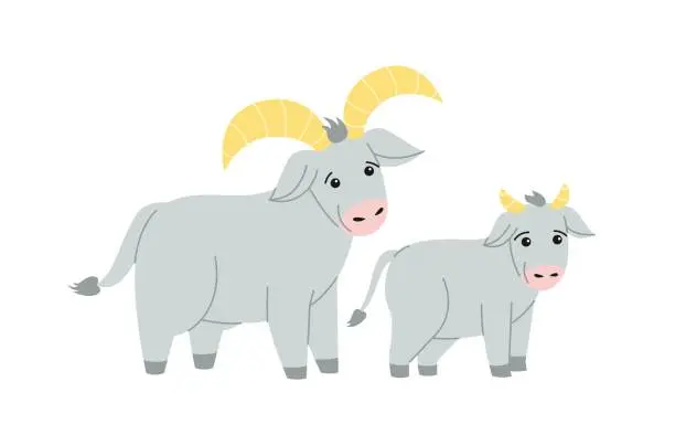 Vector illustration of Cute farm animal