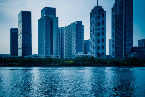 istock modern city waterfront downtown skyline,China 1593002704