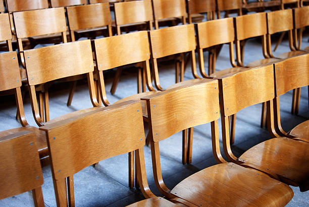 istock Chair arrangement in church 159302014