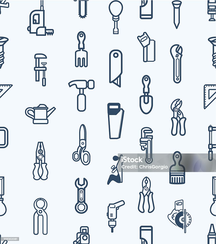 Icône de l'outil de fond sans couture - clipart vectoriel de Artisan libre de droits