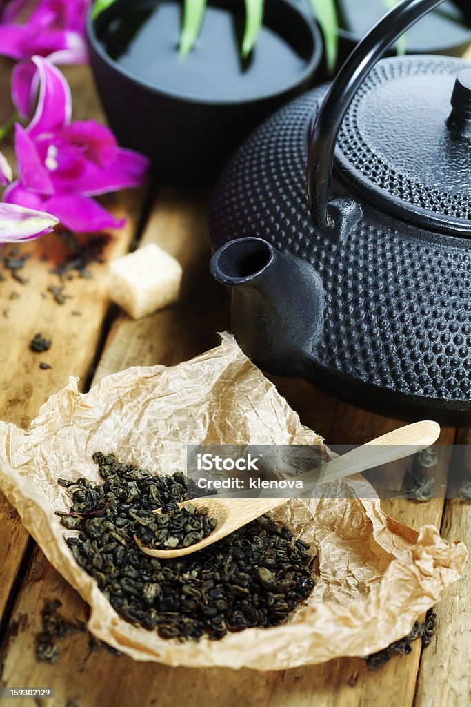 Zielona herbata - Zbiór zdjęć royalty-free (Aromaterapia)