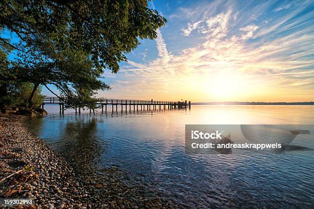 Beautiful View Of Sunset On Starnberger Sea Stock Photo - Download Image Now - Starnberger See, Lake, Starnberg