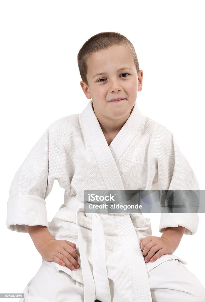 Ragazzo kimono di judo, - Foto stock royalty-free di Allenamento