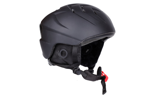 Protective helmet for ski or snowboard isolated on the white background with clipping path.