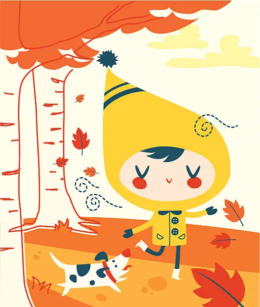 Vector illustration of Beautiful day - Autumn