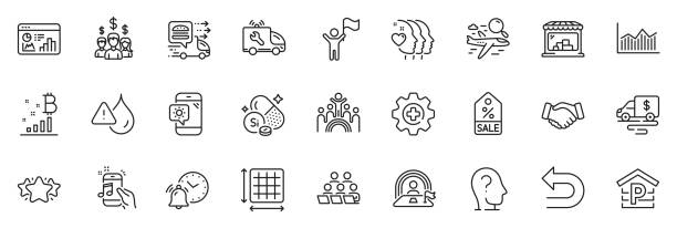 ilustraciones, imágenes clip art, dibujos animados e iconos de stock de los iconos se empaquetan como iconos impermeables, diagramas de dinero y líneas de área cuadradas. para aplicación web. vector - pay as you go