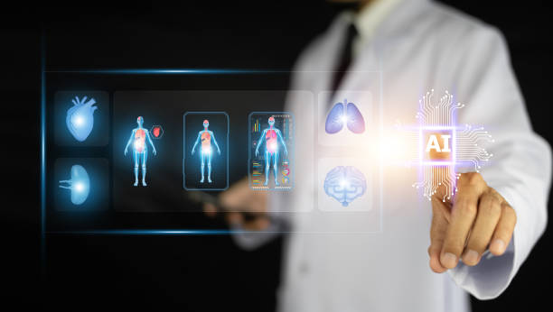 istock Doctor AI, artificial intelligence in modern medical technology and IOT automation. Doctor using AI document management concept. 1593105192