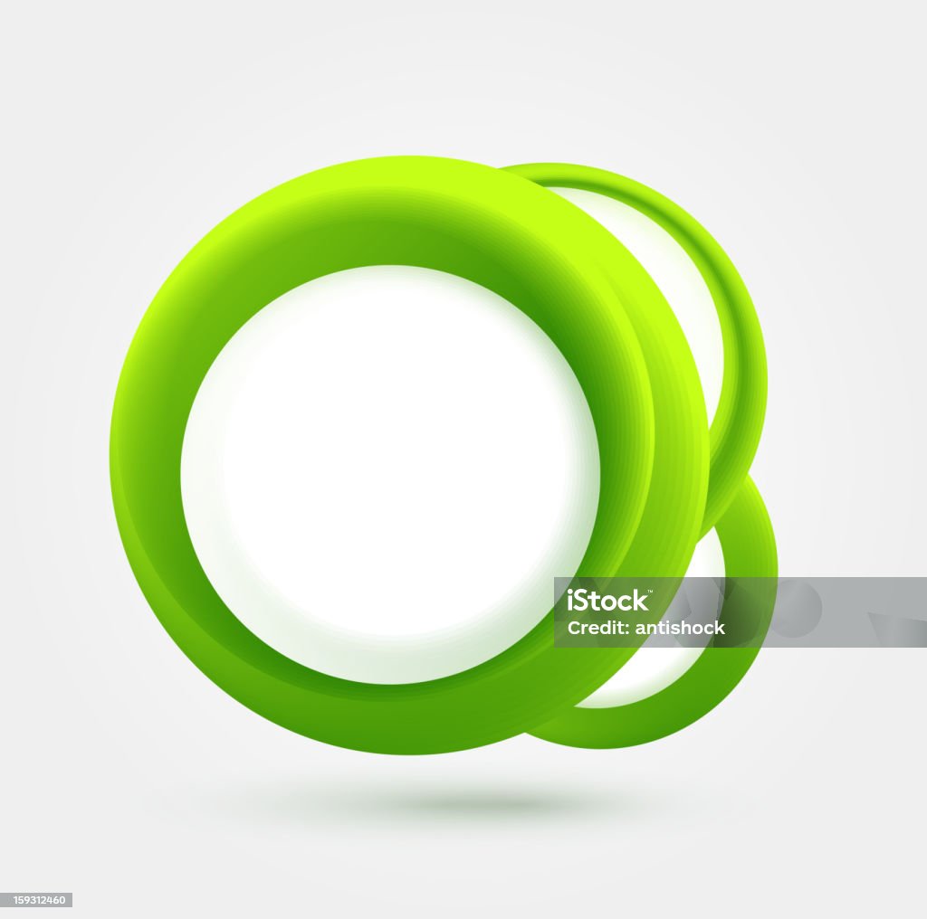 Cercles fond vert - clipart vectoriel de Abstrait libre de droits