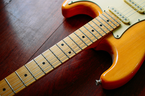 Semi-acoustic electric guitar
