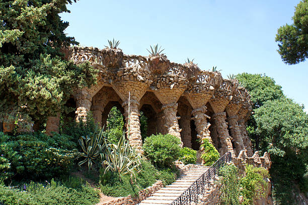 istock Columns in Park Guell, Barcelona, Spain 159316871