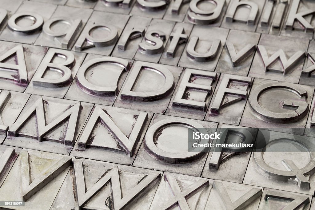 metal alfabeto abstracto - Foto de stock de Abstracto libre de derechos