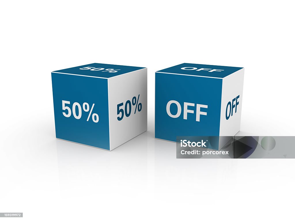 Discount Cubes Discount Cubes. Block Shape Stock Photo