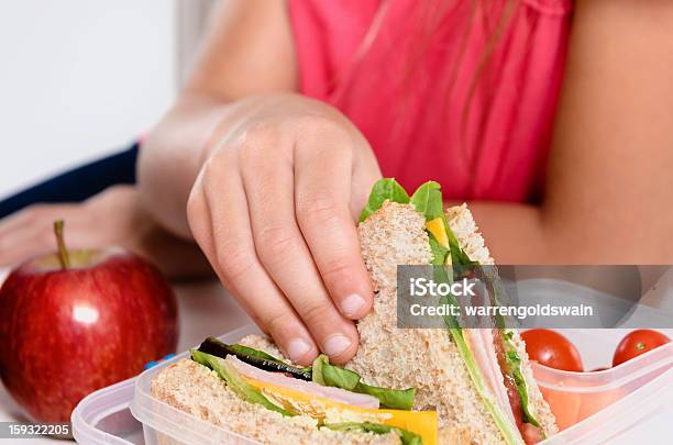 Dziecko Usuwanie Razowy Kanapka Z Lunchbox - zdjęcia stockowe i więcej obrazów Dziecko - Dziecko, Śniadaniówka, Pakowany lunch