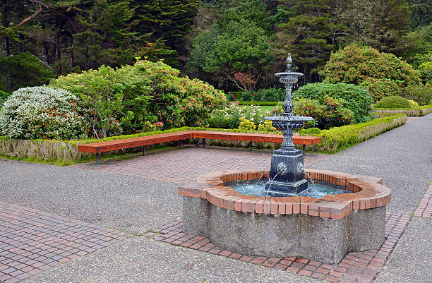 istock Garden fountain in park 159324284