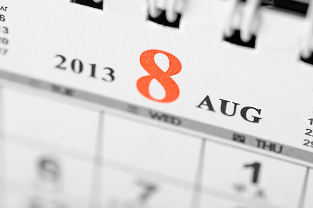 istock August of 2013 year calendar 159326487