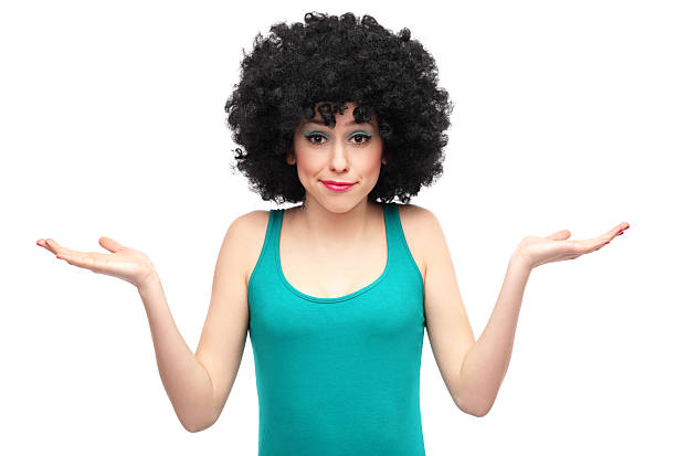 Woman with afro hair expressing confusion