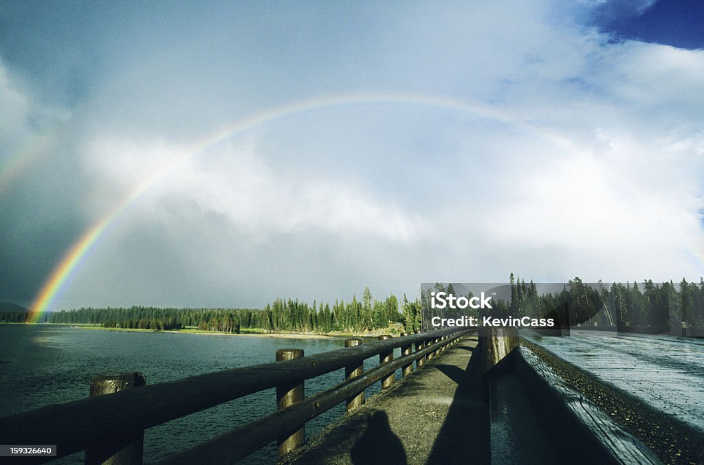 Ponte de arco-íris sobre pesca - Royalty-free Ao Ar Livre Foto de stock