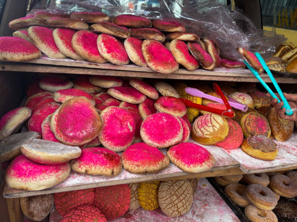traditional mexican sweet bread in tlaxcala mexico stock photo