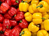 Bell pepper or carmagnola pepper also known as paprikas