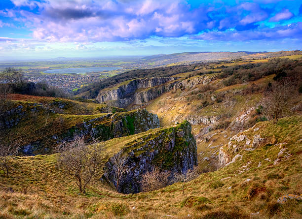 istock Stunning landscape across top of ancient mountain gorge 159333645