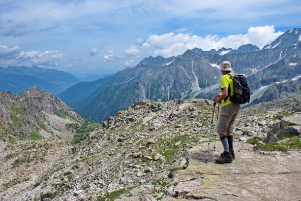 istock Senior man hiking in Dolomites 1593338965