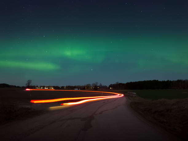istock Blue and green Northern light in Norway. 1593346128