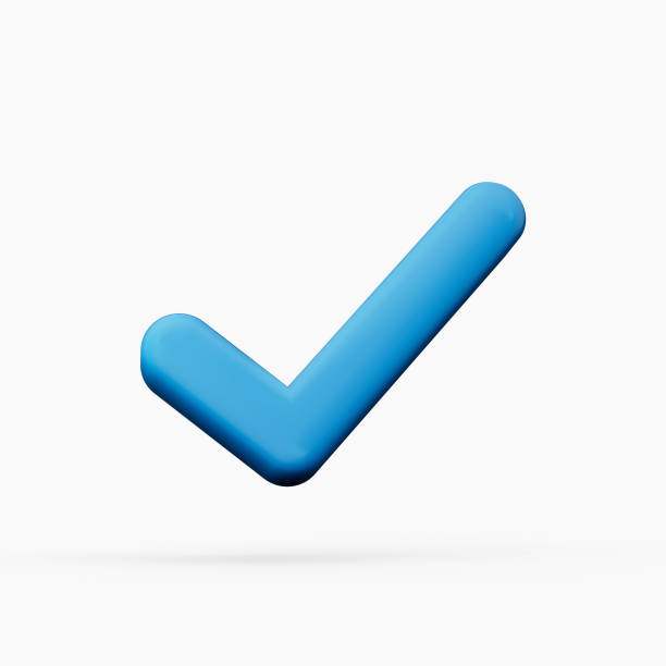 istock 3d Shiny Blue Check Mark Symbol Icon Isolated On White Background 3d Illustration 1593395533
