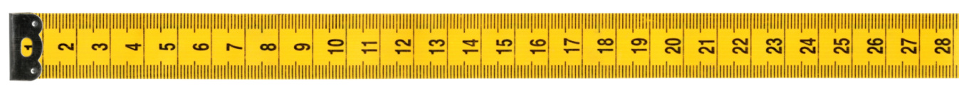 High resolution measuring tape isolated with clipping path