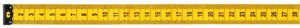 Photo of Measuring tape on white background, clipping path