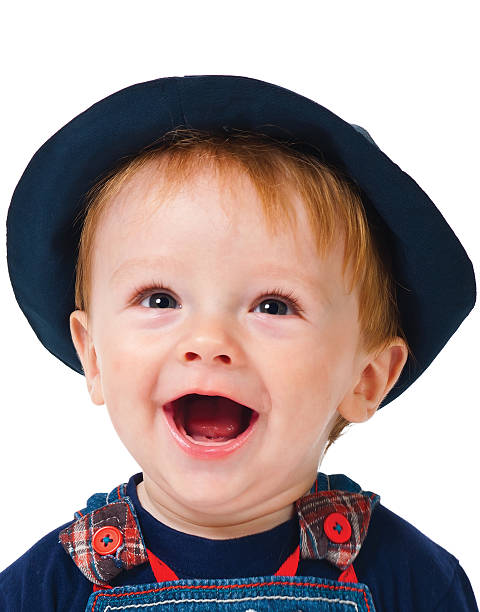 Baby in shout of the joy! stock photo