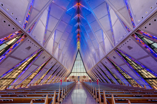 United States Air Force Academy Cadet Protestant Chapel, Air Force Academy, Colorado
