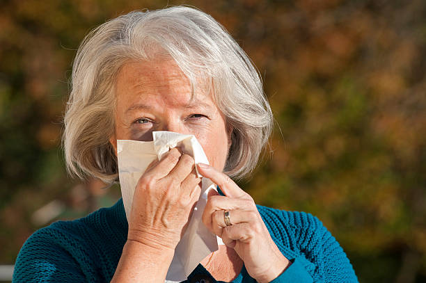 istock Senior woman having flu 159347926