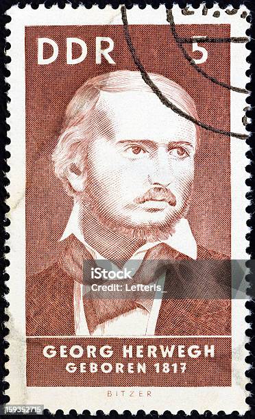 Selo Mostra Poeta Alemão Georg Herwegh - Fotografias de stock e mais imagens de 1810-1819 - 1810-1819, 1967, Alemanha