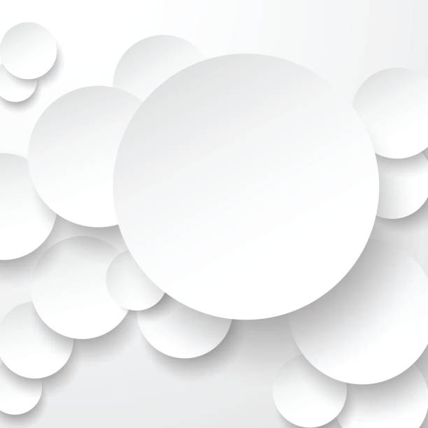 Paper white circles. Vector illustration paper round notes. Eps10. Different blending modes were used. gray color illustrations stock illustrations