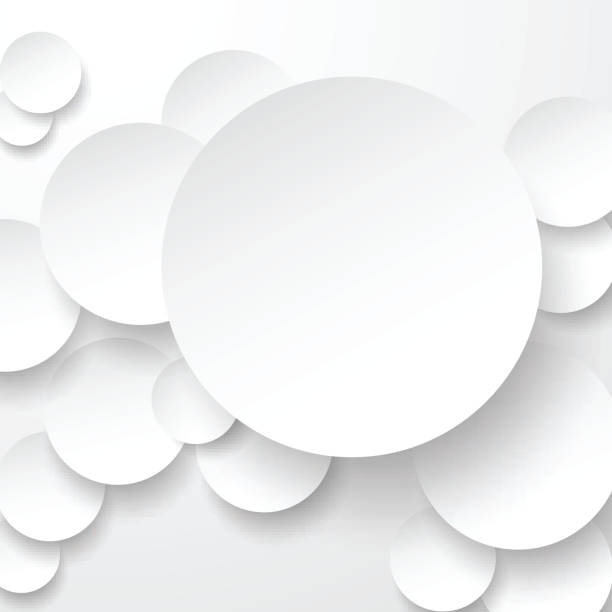 Paper white circles. Vector illustration paper round notes. Eps10. Different blending modes were used. round bubble stock illustrations