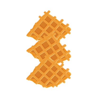 Delicious Croissant Waffle Croffle Illustration
