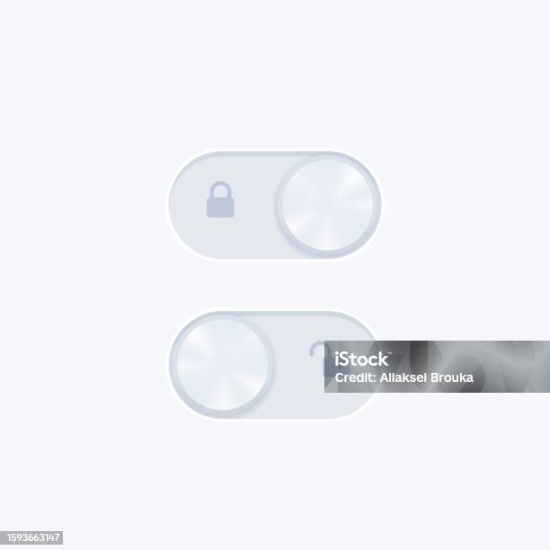 Lock Switch Vector Ui Elements For Web And Apps Stock Illustration ...