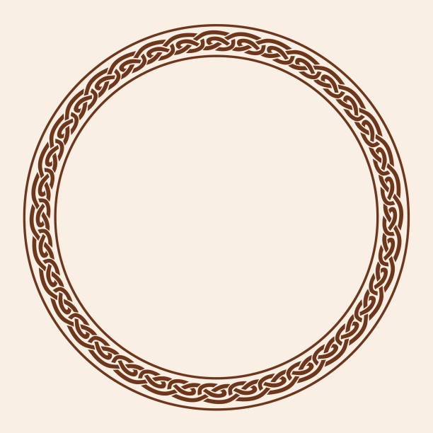 illustrations, cliparts, dessins animés et icônes de monture ronde celtic - celtic culture frame circle tied knot