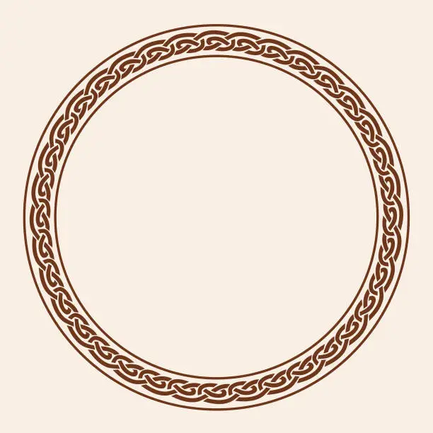 Vector illustration of Round Celtic Frame